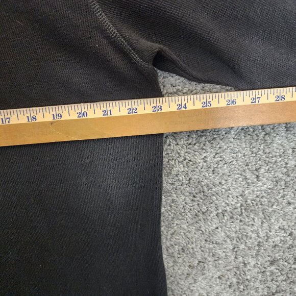 Old Navy‎ Thermal Sweater Mens XL Black Long Sleeve Crew Neck Patched Casual - Picture 6 of 8